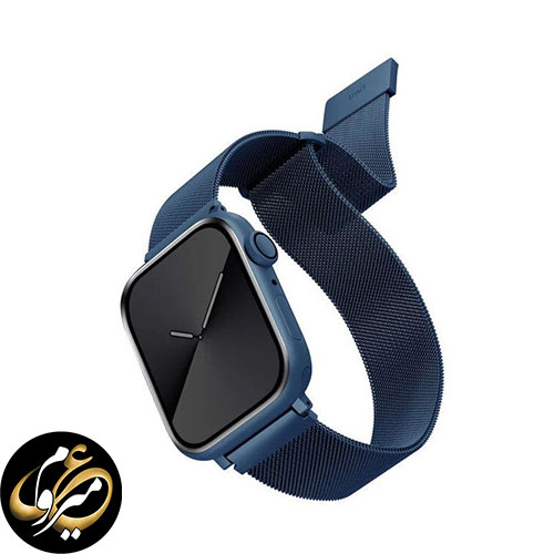 بند ساعت یونیک مدل Uniq Dante Apple Watch Mesh 45/44/42 Cobalt blue